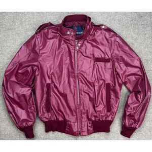 American Jac USA Vintage Men's Full Zip Maroon Jacket Size‎ Medium